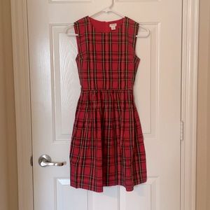 Crewcuts red holiday tartan dress